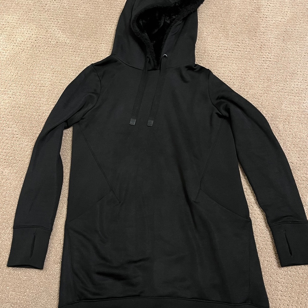 Athleta Black Triumph luxe shine hoodie dress MP